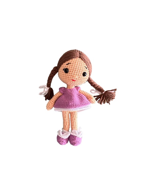 Gamay Group El Örgüsü Amigurumi Mor Renk Bitmiş Bebek